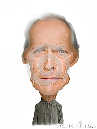 Clint Eastwood Caricature illustration Cartoon Illustration