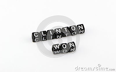 Clinton won the election Stock Photo