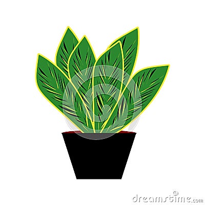Clip art, beautiful flower green, image Stock Photo