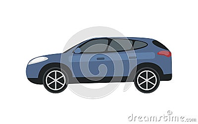 Clip art blue car Vector Illustration