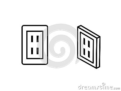 Clip art of electrical outlet Vector Illustration