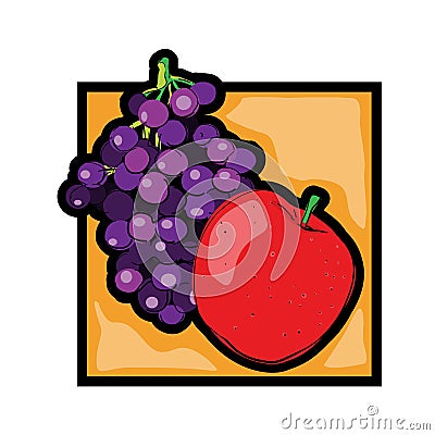 Clip art fresh fruits Vector Illustration