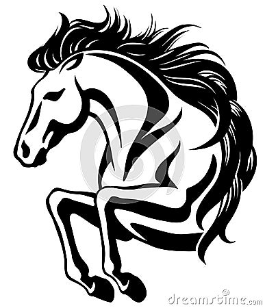 Clip-art of jumping horse Vector Illustration
