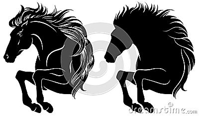 Clip-art of jumping horse Vector Illustration