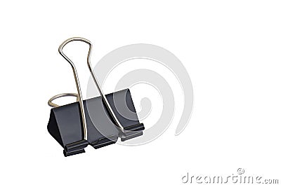 Binder Clip paper used in clerical work and account Isolated on white background Stock Photo