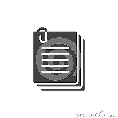 Clip files icon vector Vector Illustration