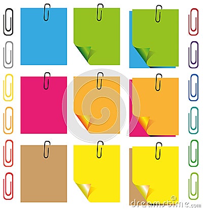 Clip and paper Vector Illustration