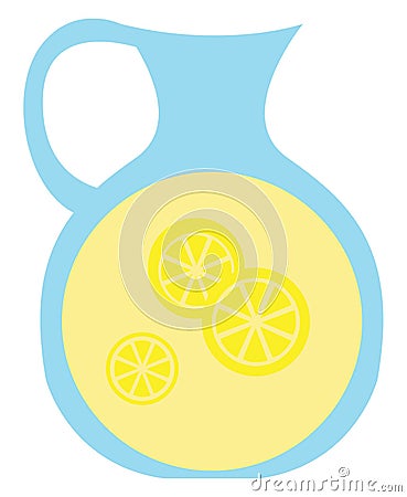 Clipart of a jar filled with lemon juice vector or color illustration Vector Illustration