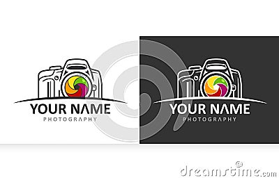 Camera Lens logo Template Vector Illustration