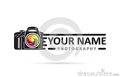 Camera Lens logo Vector Illustration