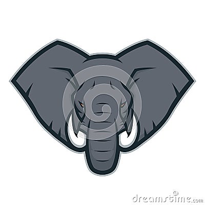 Elephant head mascot logo Vector Illustration