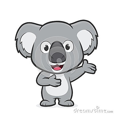 Koala in welcoming gesture Vector Illustration