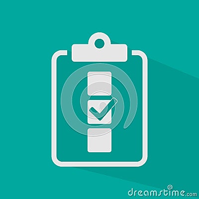 Clipboard with check mark vector icon. Voting SheetIcon vector icon Vector Illustration