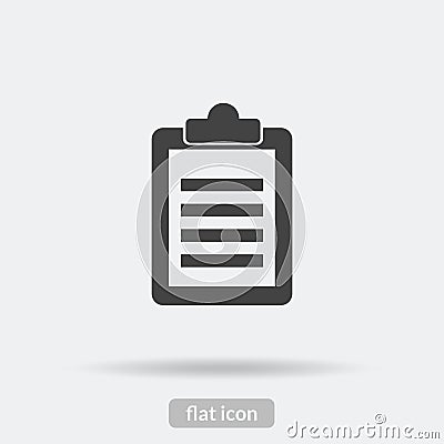 Clipboard icon, Black vector is type EPS10 Vector Illustration