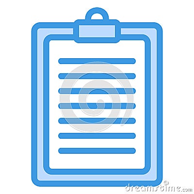 Clipboard icon in blue style for any projects Vector Illustration