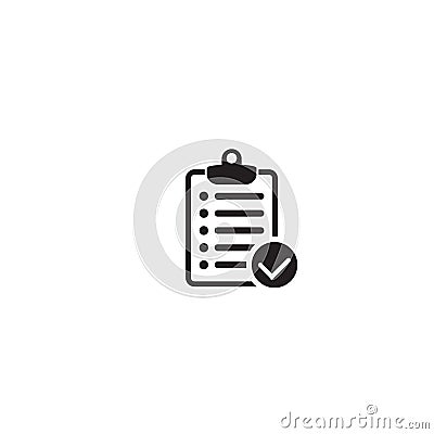 Clipboard icon. Checklist sign symbol for web site and app design. Cartoon Illustration