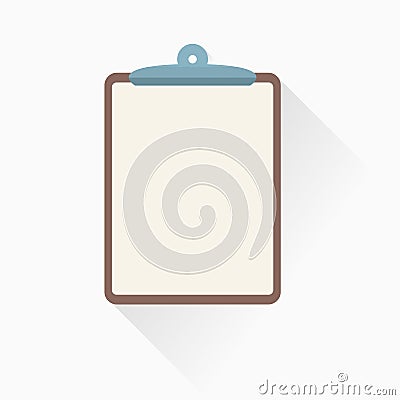 Clipboard icon in flat style Vector Illustration