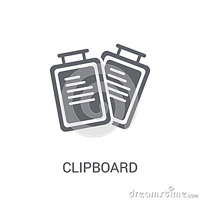 Clipboard icon. Trendy Clipboard logo concept on white background from Delivery and logistics collection Vector Illustration