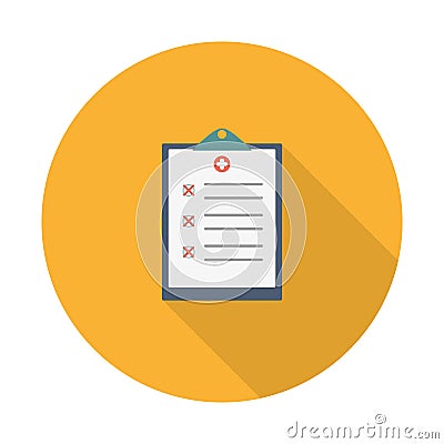 Clipboard with medical cross. Clinical record, prescription, claim, medical report, health insurance concepts. Premium Vector Illustration