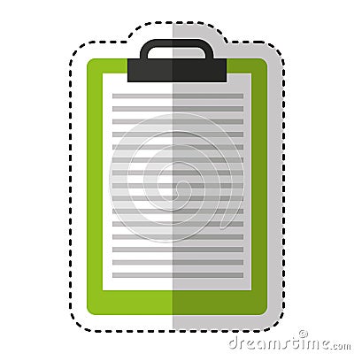 Clipboard paper isolated icon Vector Illustration