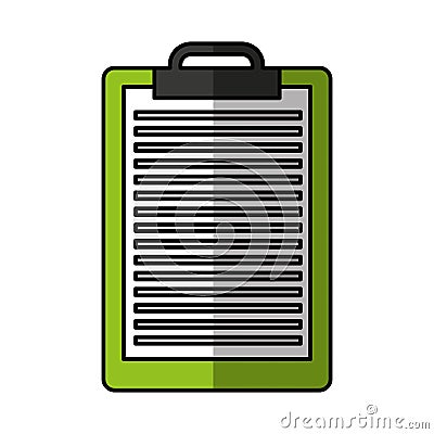 Clipboard paper isolated icon Vector Illustration