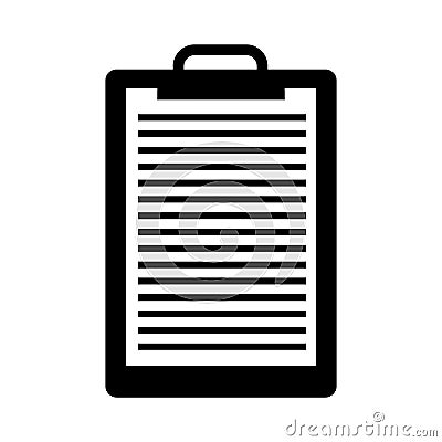 Clipboard paper isolated icon Vector Illustration