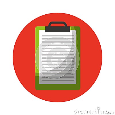 Clipboard paper isolated icon Vector Illustration