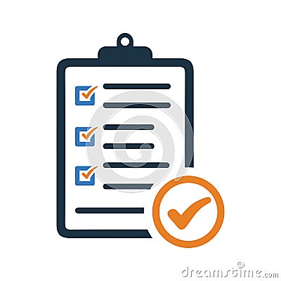 Clipboard, points, checklist icon. Editable vector graphics Stock Photo