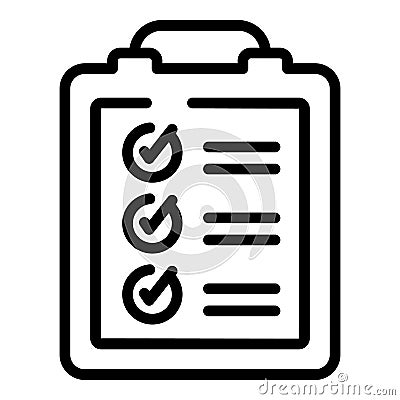 Clipboard review icon outline vector. Online opinion Vector Illustration