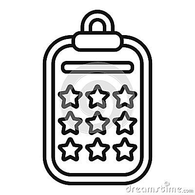 Clipboard ser rank icon outline vector. Cheerful user emotive Vector Illustration