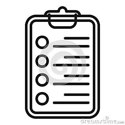 Clipboard task schedule icon outline vector. Person event Vector Illustration