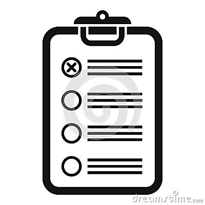 Clipboard task schedule icon simple vector. Person event Vector Illustration