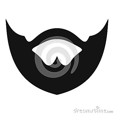 Clipped beard icon, simple style. Cartoon Illustration