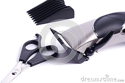 Clippers and scissors Stock Photo