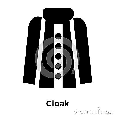 Cloak icon vector isolated on white background, logo concept of Vector Illustration