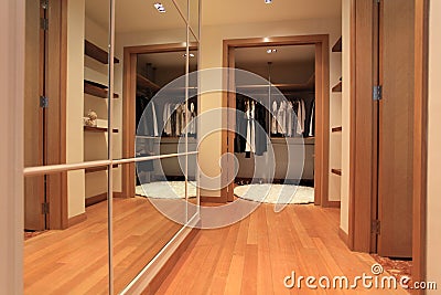 Cloakroom in Luxury Condo in Kuala Lumpur Stock Photo