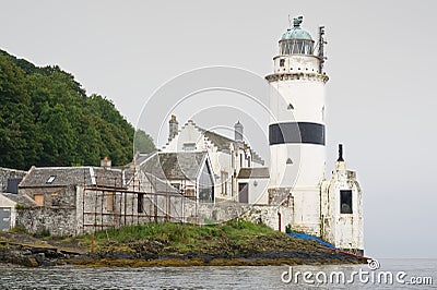 Cloch Lighthouse on the Firth of Clyde by Gourock Scotland Stock Photo