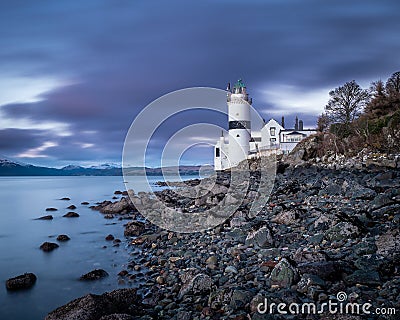Cloch Lighthouse 0n Firth of Clyde, Gourock Stock Photo