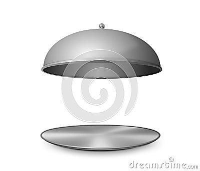 Cloche with open lid Stock Photo