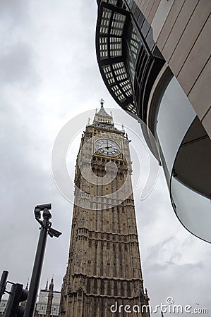 The clock Big Ben in London Editorial Stock Photo