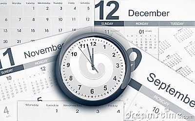 Clock and calendars Stock Photo