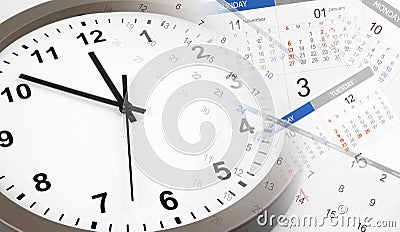 Clock and calendars Stock Photo