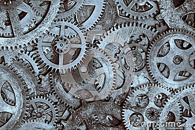 Clock Cogs Background Stock Photo