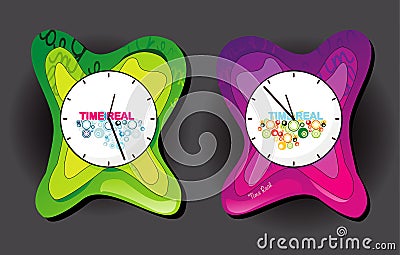 Clock design illustration Vector Illustration