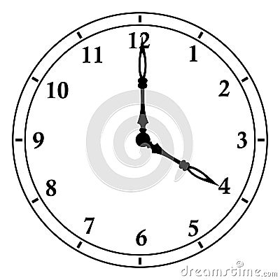 Clock dial face vector illustration Vector Illustration