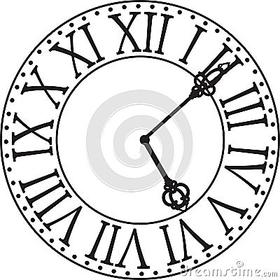 Clock face Vector Illustration