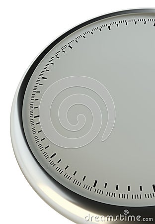 Clock face without numbers and arrows Stock Photo