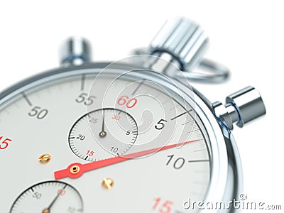 Clock face stopwatch close up Stock Photo