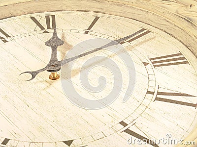 Clock (First 10 Minutes) Stock Photo