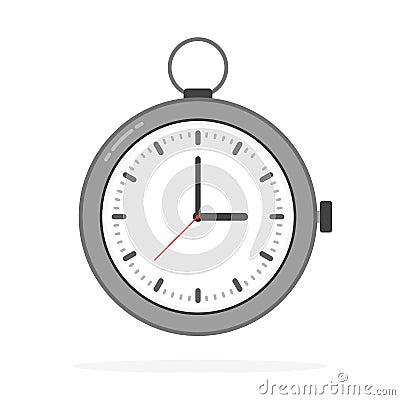 Clock flat icon. World time concept. Business background. Internet marketing. Daily infographic. Vector Illustration